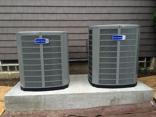 Air Conditioning Installation on Concrete Pad
