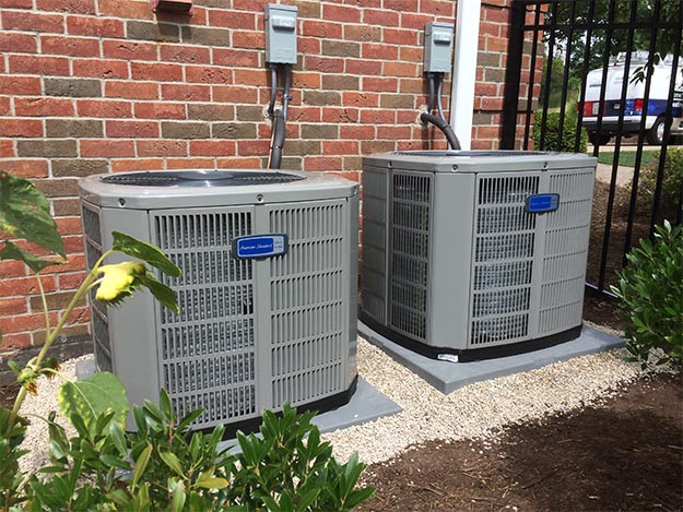 Two Residential Air Conditioning Units Residential Air Conditioning Installation