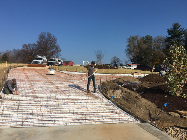 Installation of a Driveway Snow Melt System